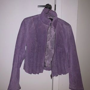 Purple suede jacket size 12/L